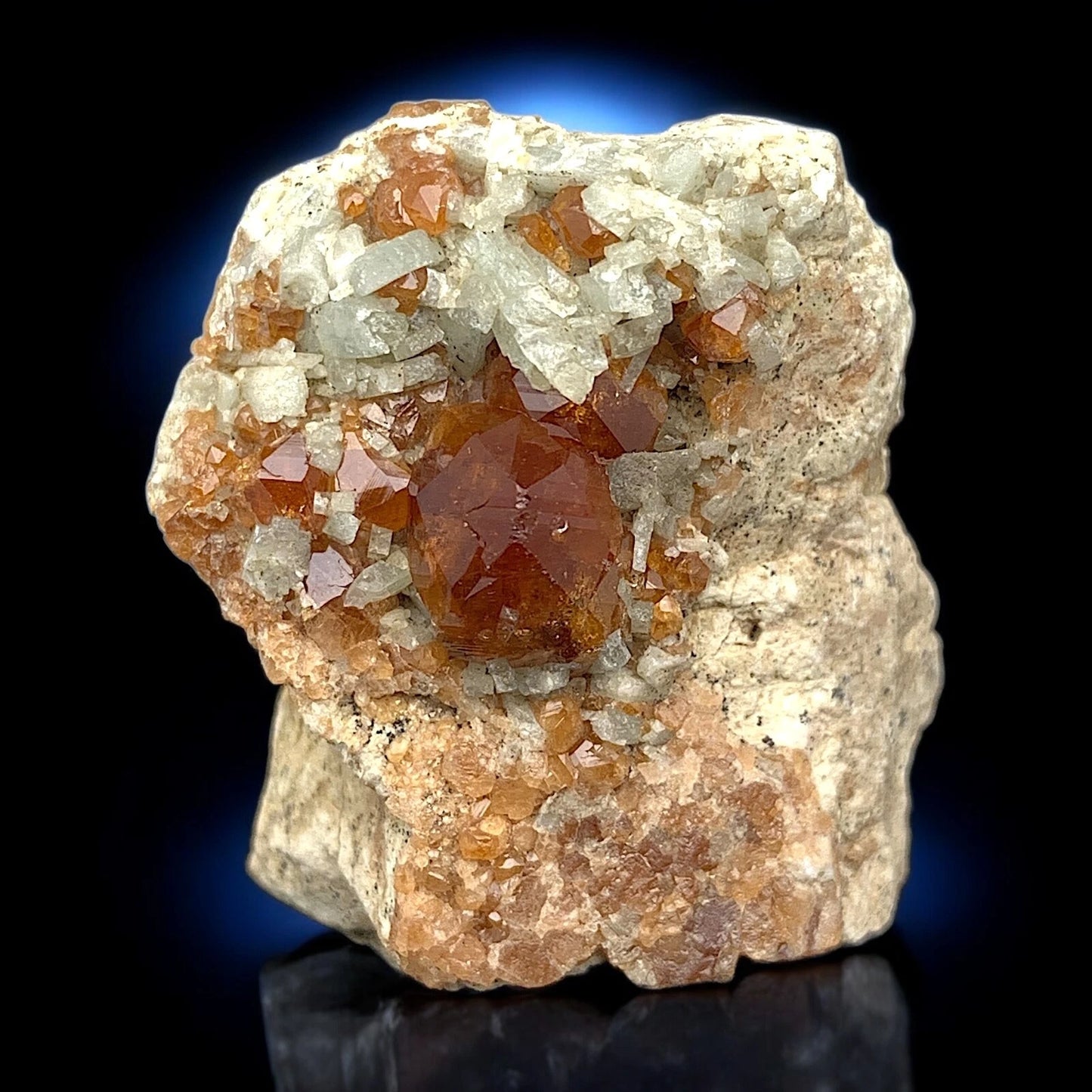 Hessonite Garnet Crystals Cluster Mineral Specimen From Bajaur District Pakistan