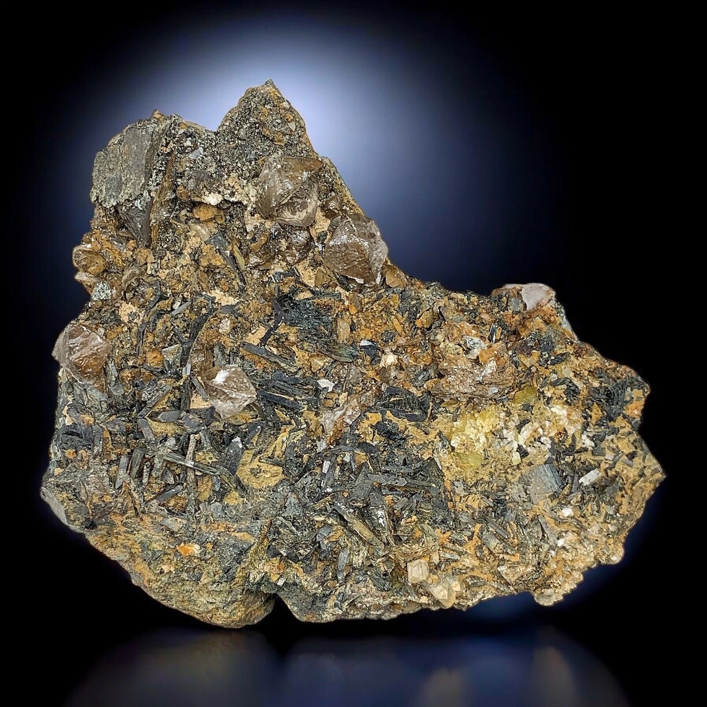Rare Allanite with Xenotime and Green Titanite on Matrix – Zagi Mountains Pakistan Mineral Specimen