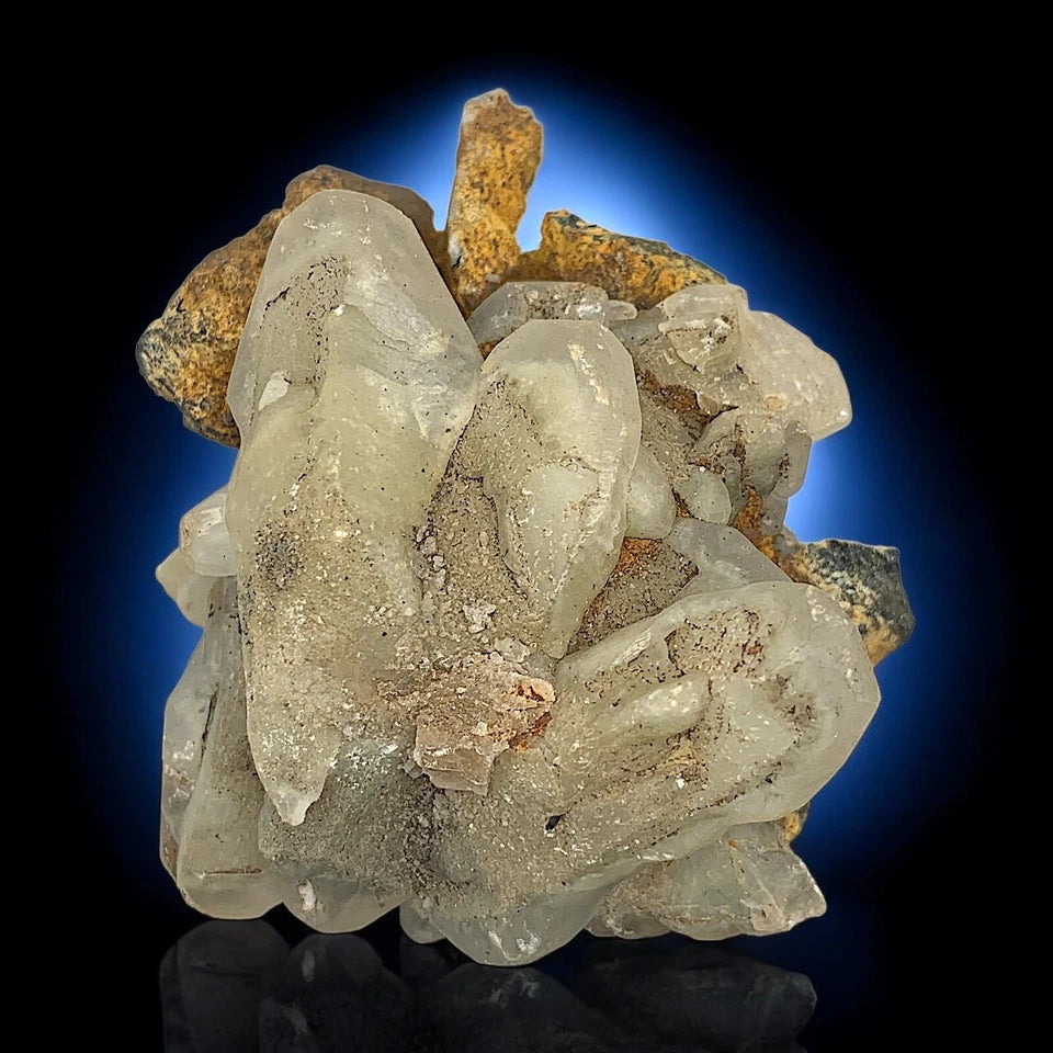 Titanite (Sphene) Crystals with Calcite & Amphibole – Mineral Specimen from Zagi Mountains, Pakistan
