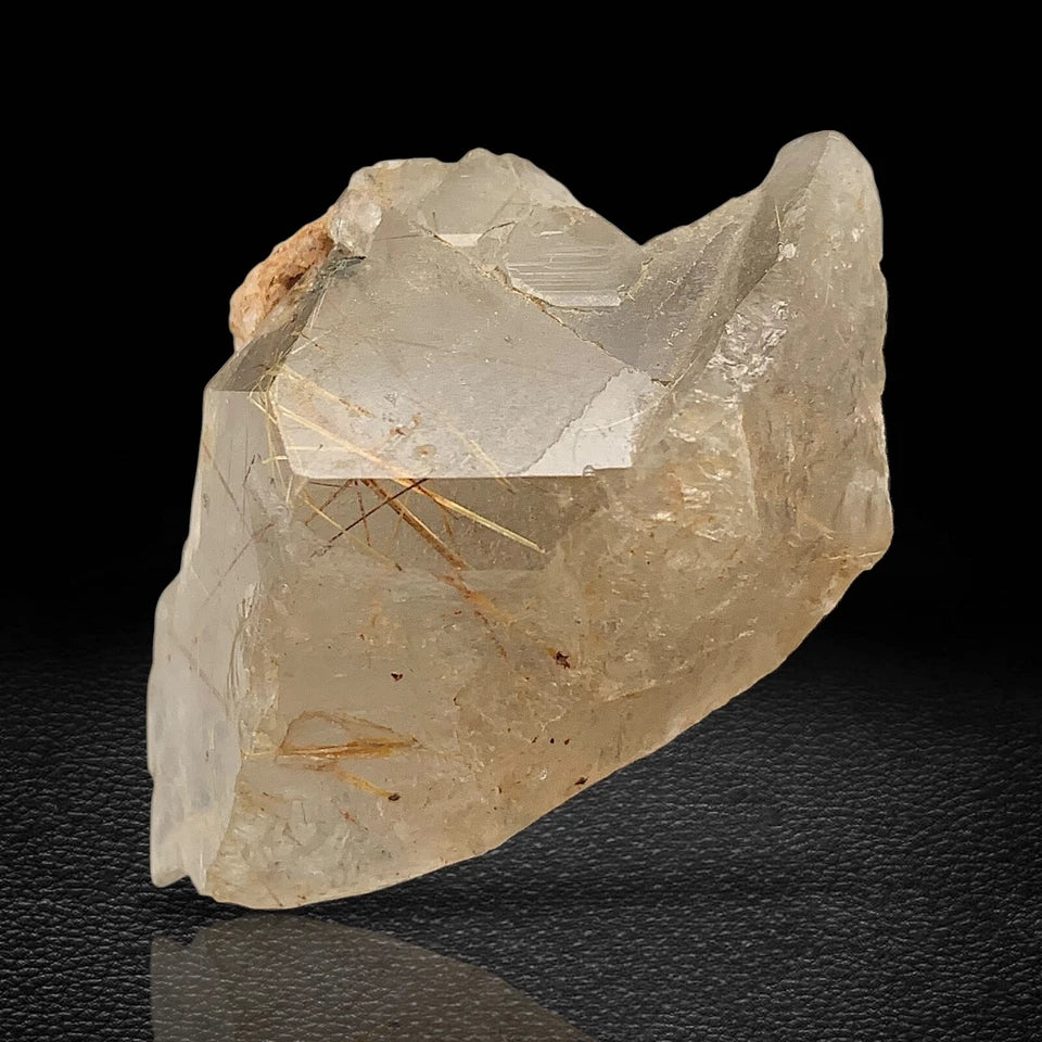 Rare Golden Rutile Quartz Crystal Mineral Specimen - from Zagi Mts, KPK, Paistan