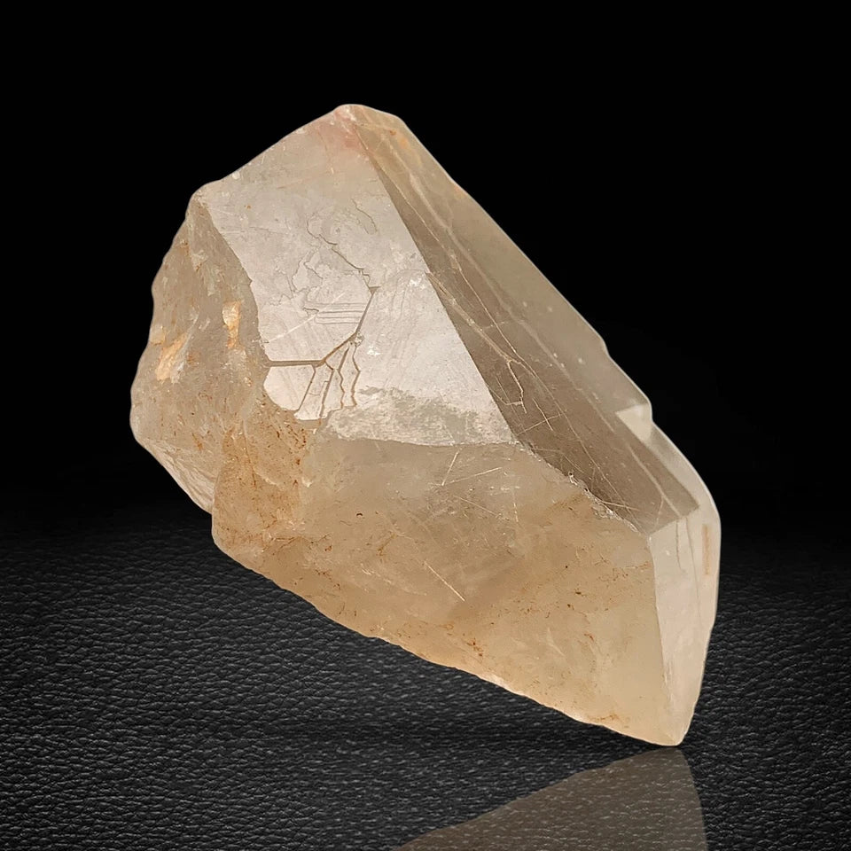 Rare Golden Rutile Quartz Crystal Mineral Specimen - from Zagi Mts, KPK, Paistan