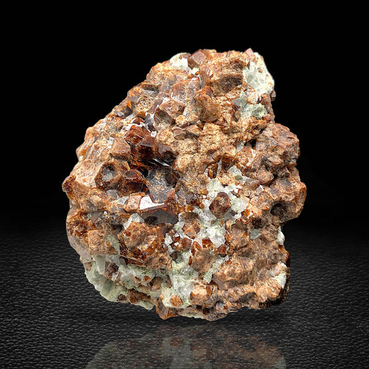 Almandine Garnet Crystals Cluster on Matrix Natural Mineral Specimen From Bajaur, Pakistan