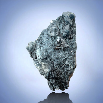 Rare Blue Riebeckite Included Quartz Crystal Mineral Specimen - Zagi Mts., KPK, Pakistan