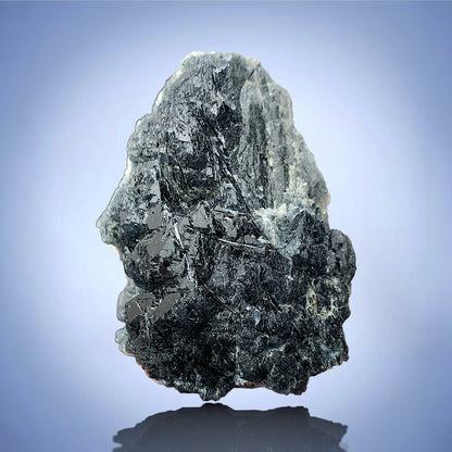 Rare Blue Riebeckite Included Quartz Crystal Mineral Specimen - Zagi Mts., KPK, Pakistan