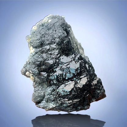 Rare Blue Riebeckite Included Quartz Crystal Mineral Specimen - Zagi Mts., KPK, Pakistan