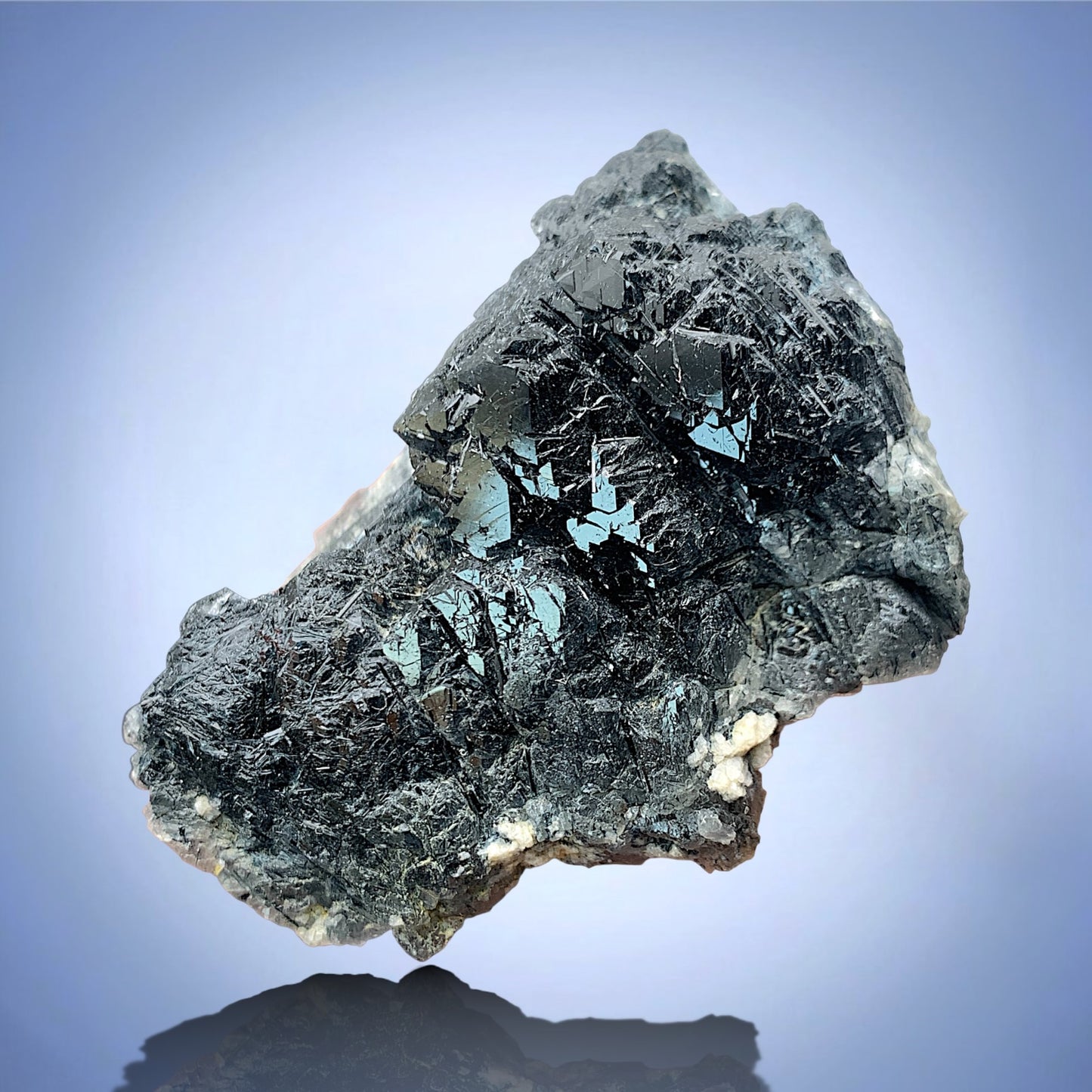 Rare Blue Riebeckite Included Quartz Crystal Mineral Specimen - Zagi Mts., KPK, Pakistan