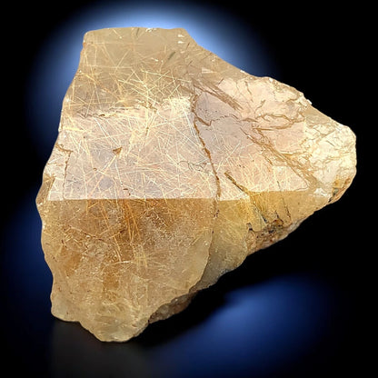 Rare Golden Rutile Quartz Crystal Mineral Specimen - from Zagi Mts, KPK, Paistan