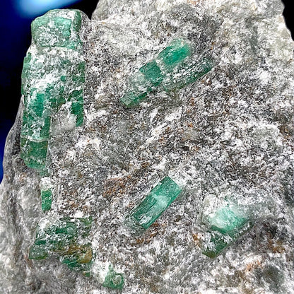 Natural Emerald Crystal Cluster on Matrix – Swat Valley Pakistan Mineral Specimen