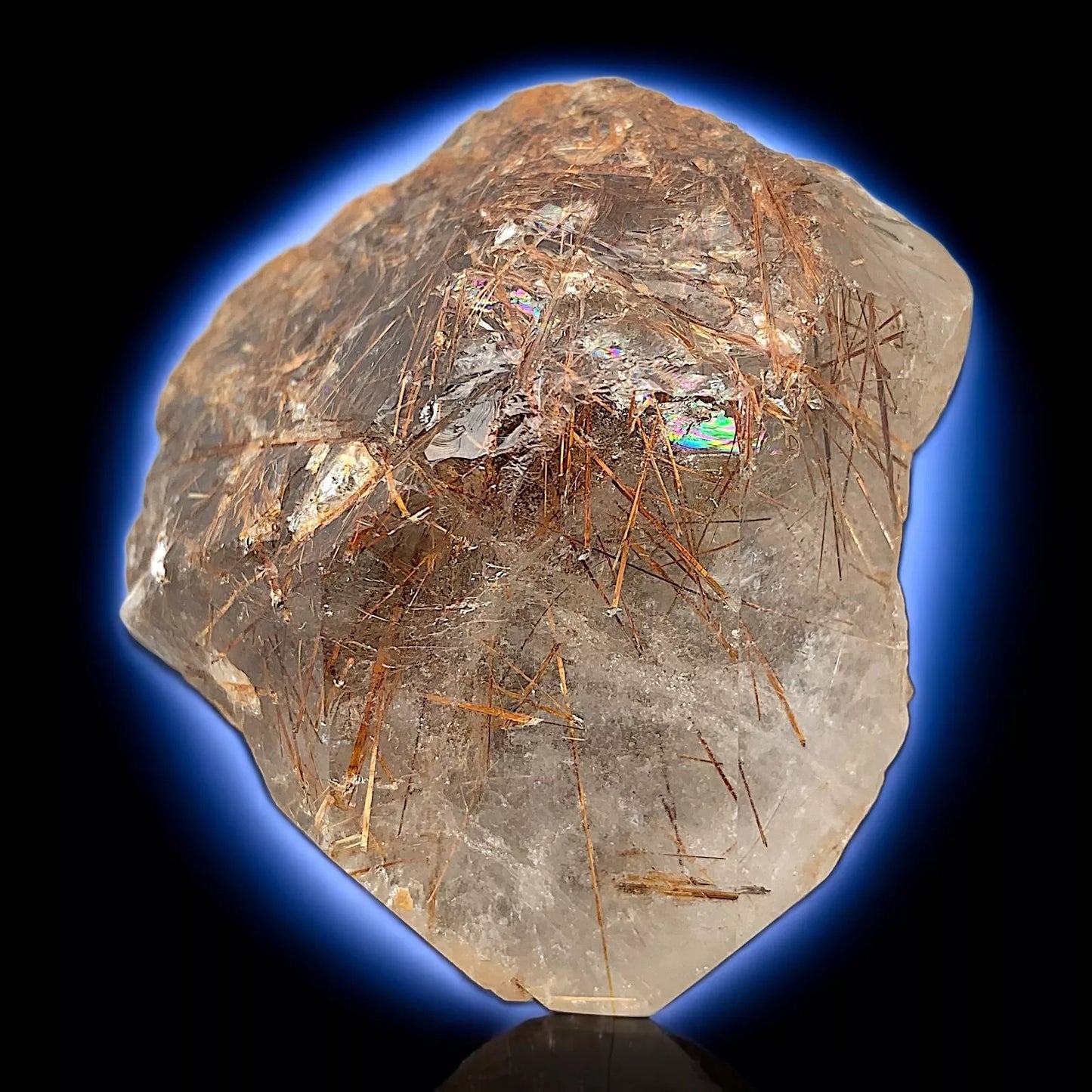 Rare Golden Rutile Quartz Crystal Mineral Specimen - from Zagi Mts, KPK, Paistan
