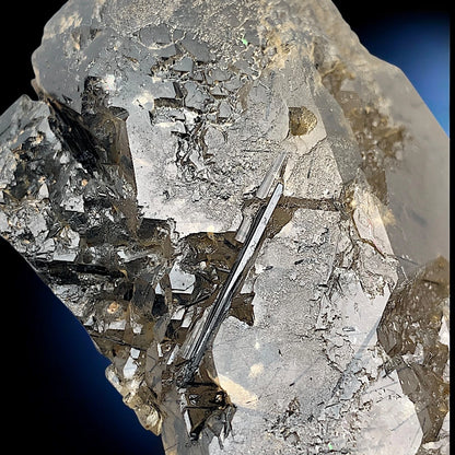 Rare Rutilated Smoky Quartz Crystal Cluster - Zagi Mountain Mineral Specimen, Pakistan