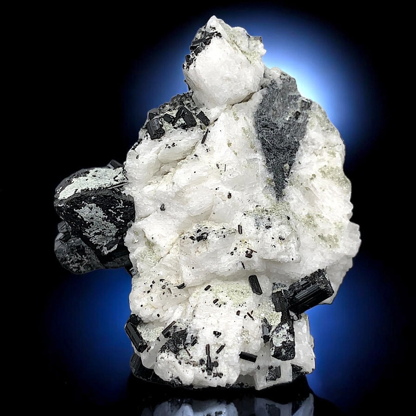 Schorl Tourmaline Crystal with Albite Mineral Specimen - Skardu, Pakistan