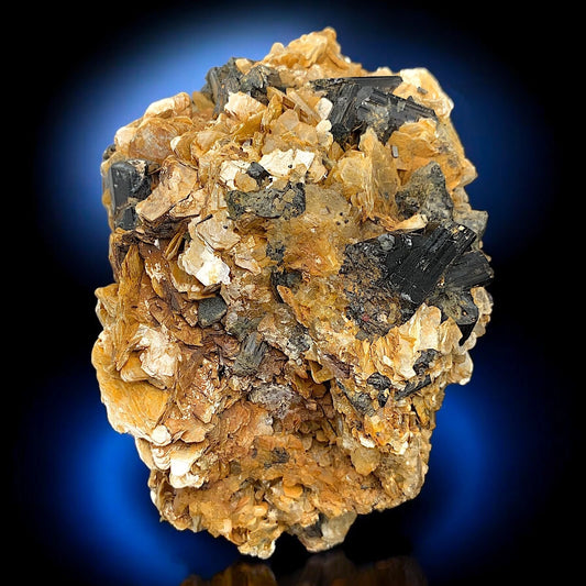 Schorl Tourmaline Crystal with Muscovite on Matrix – Skardu Pakistan Mineral Specimen