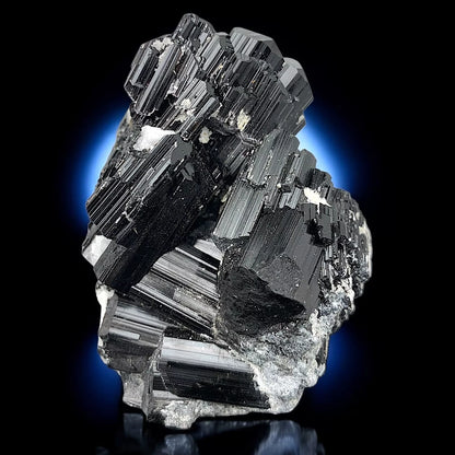 Schorl Tourmaline Crystal with Albite Mineral Specimen - Skardu, Pakistan