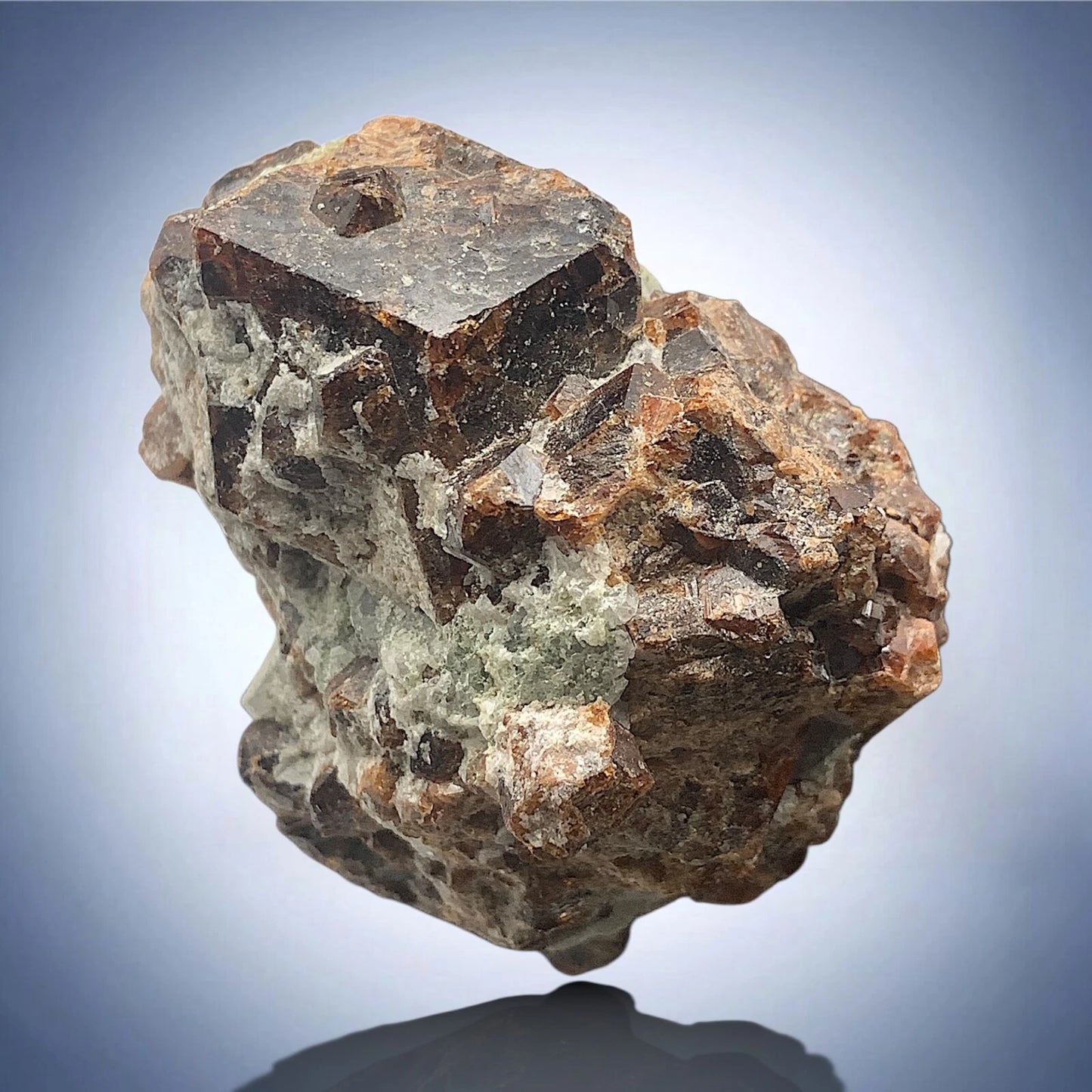 Almandine Garnet Crystals Cluster Natural Mineral Specimen From Bajaur Pakistan