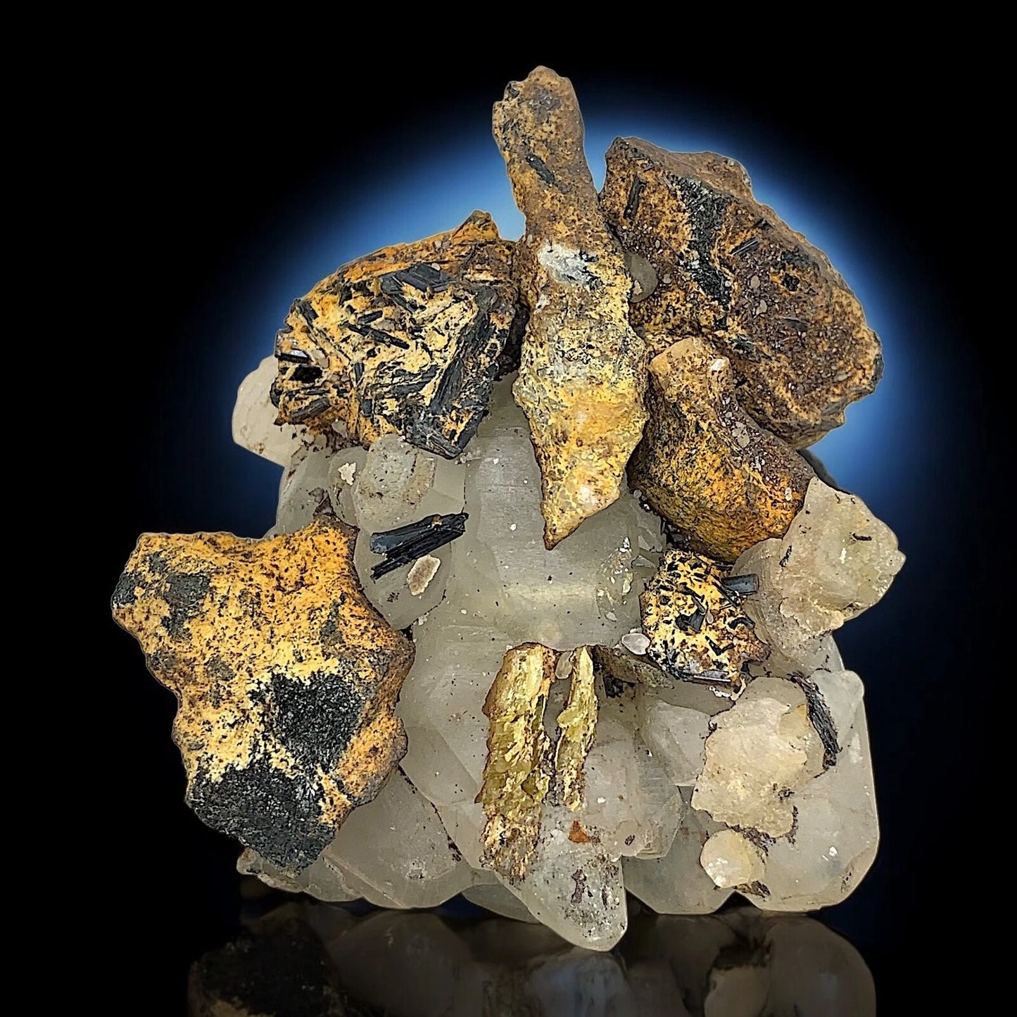 Titanite (Sphene) Crystals with Calcite & Amphibole – Mineral Specimen from Zagi Mountains, Pakistan