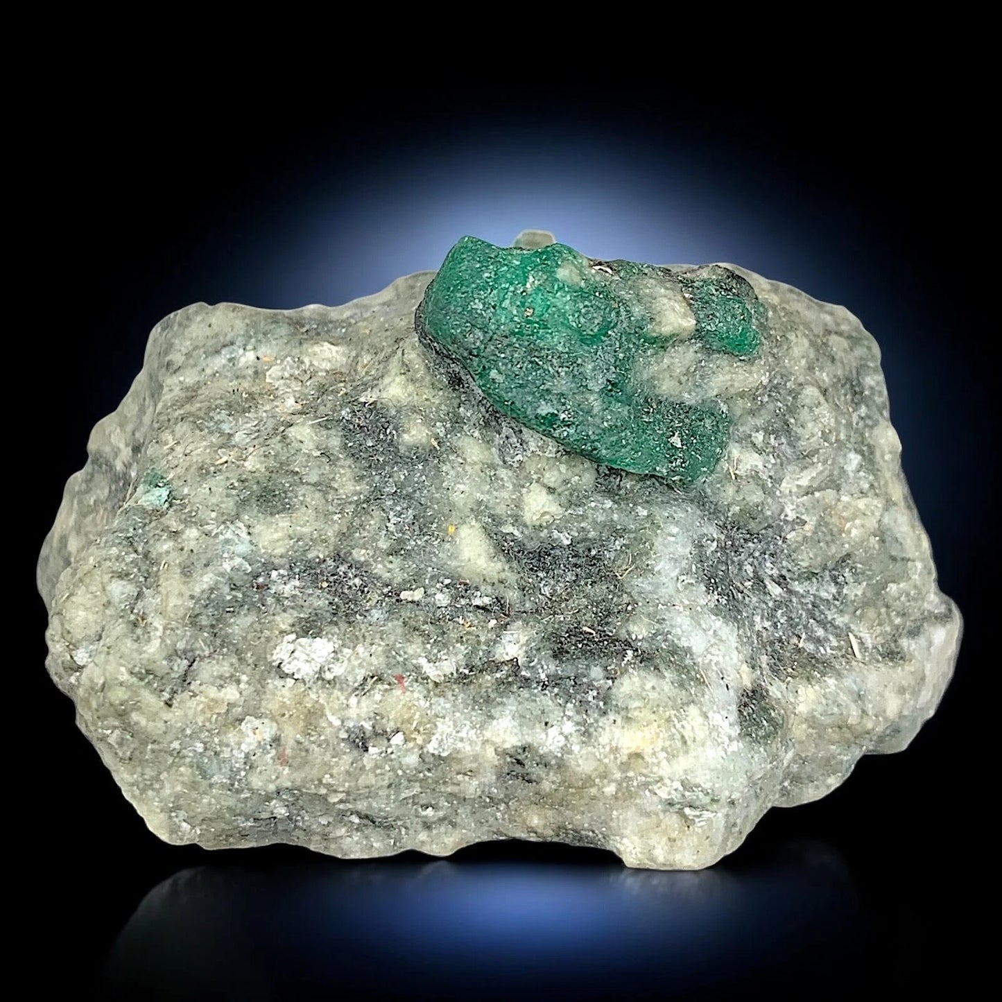 Natural Emerald Crystal Cluster on Matrix – Swat Valley Pakistan Mineral Specimen