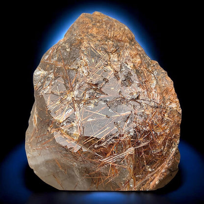 Rare Golden Rutile Quartz Crystal Mineral Specimen - from Zagi Mts, KPK, Paistan