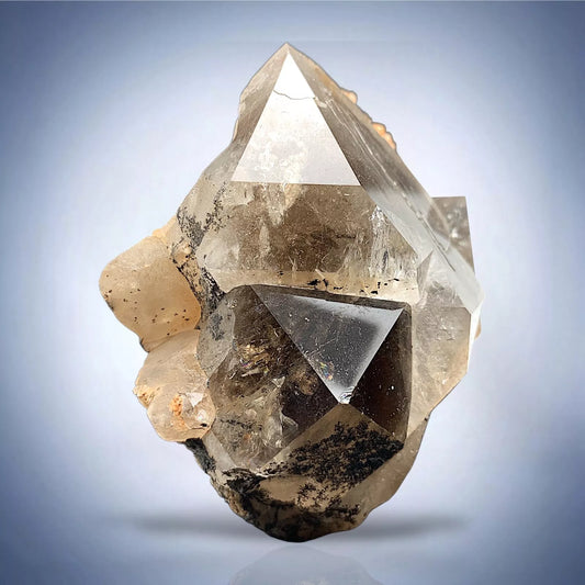 Smokey Quartz w/ Rutile inc. Crystal Mineral Specimen - from Zagi Mts., Pakistan