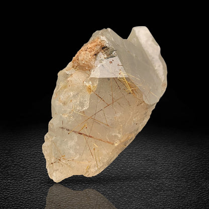 Rare Golden Rutile Quartz Crystal Mineral Specimen - from Zagi Mts, KPK, Paistan