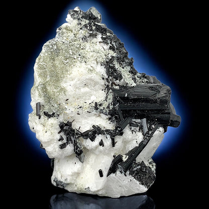 Schorl Tourmaline Crystal with Albite Mineral Specimen - Skardu, Pakistan