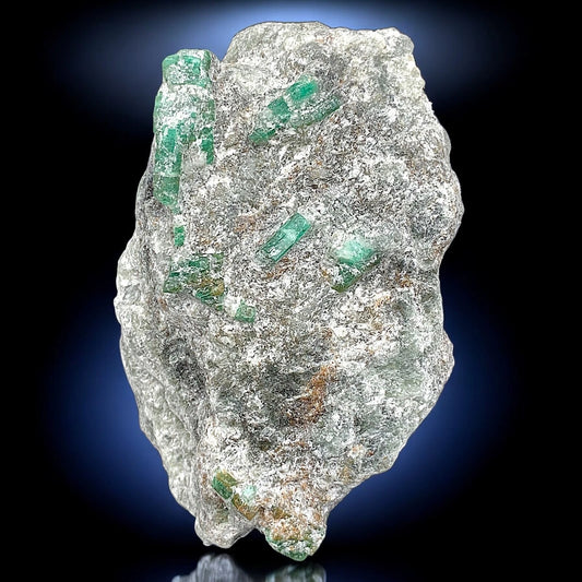 Natural Emerald Crystal Cluster on Matrix – Swat Valley Pakistan Mineral Specimen