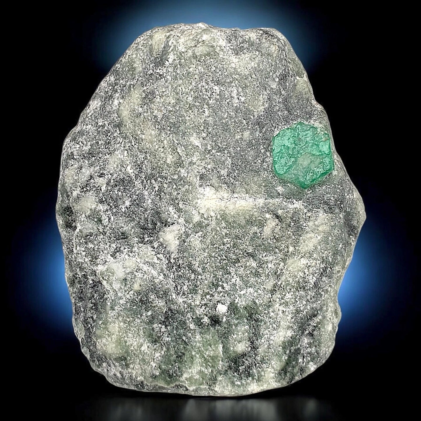 Natural Emerald Crystal Cluster on Matrix – Swat Valley Pakistan Mineral Specimen