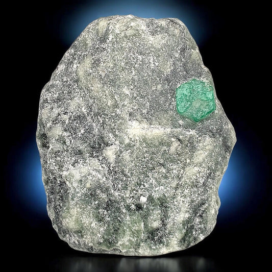 Natural Emerald Crystal Cluster on Matrix – Swat Valley Pakistan Mineral Specimen