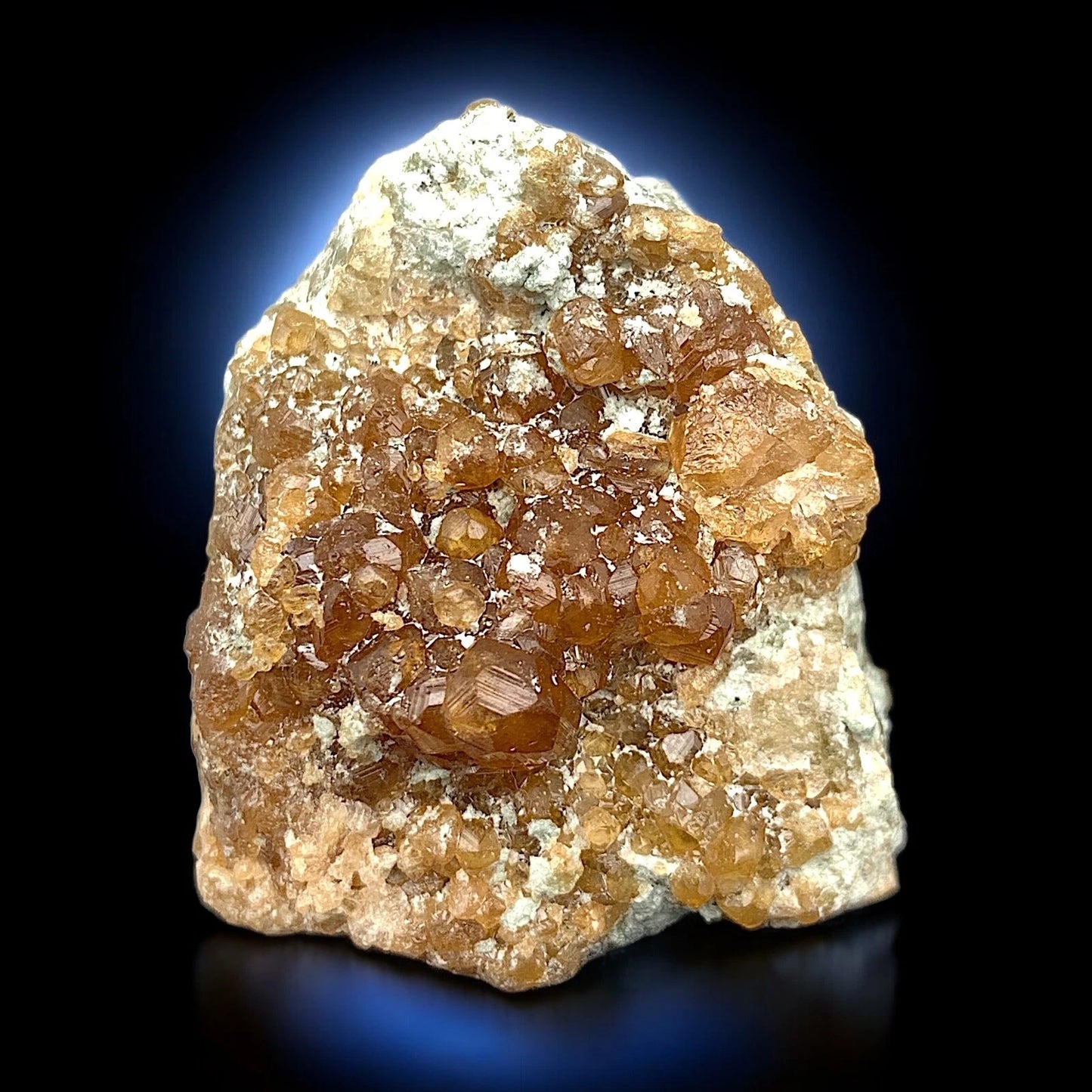 Hessonite Garnet Crystals Cluster Mineral Specimen From Bajaur District Pakistan