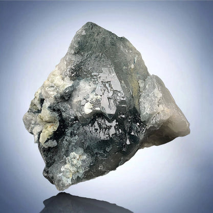 Riebeckite Quartz Crystal Cluster Mineral Specimen - From Zagi Mts., Pakistan