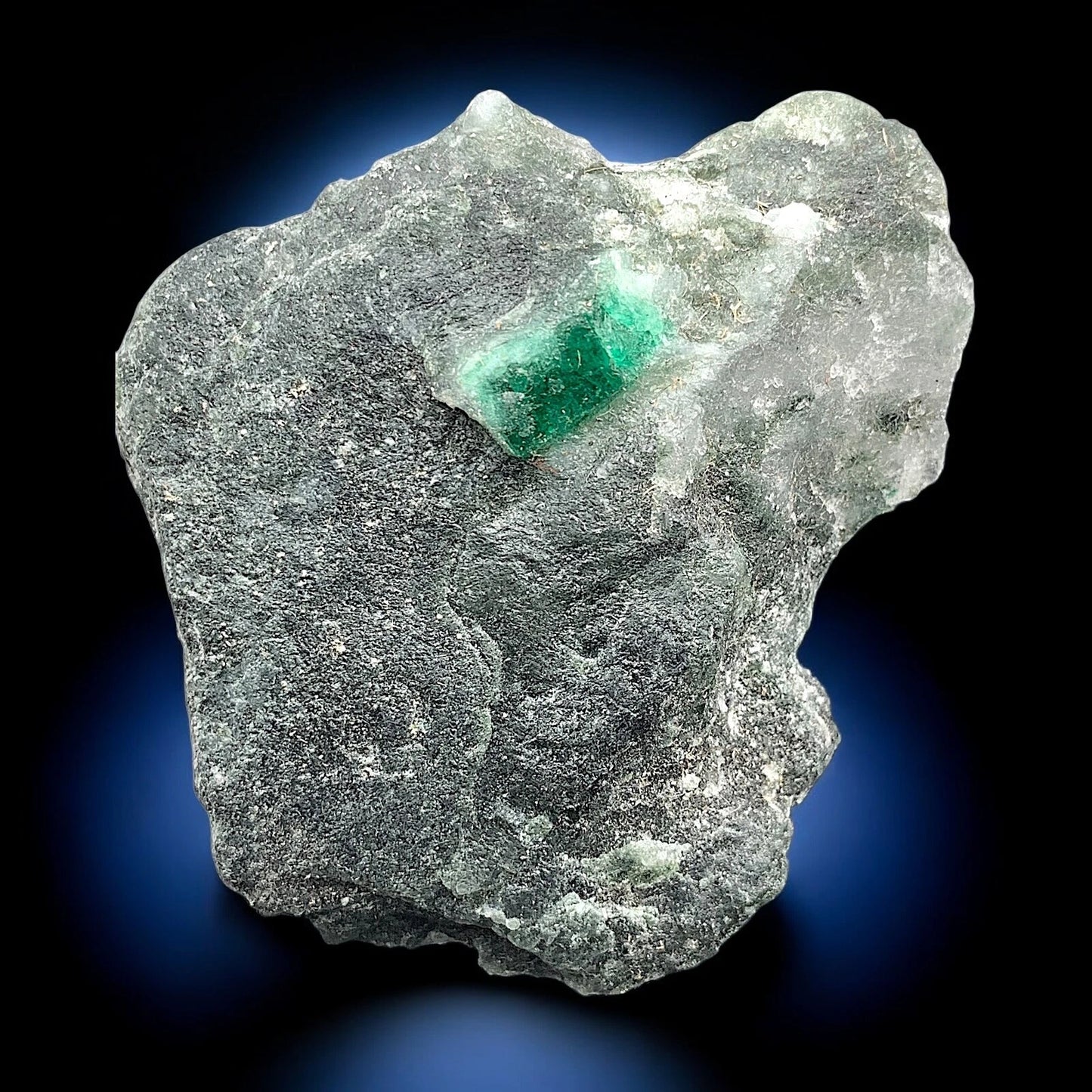 Natural Emerald Crystal Cluster on Matrix – Swat Valley Pakistan Mineral Specimen