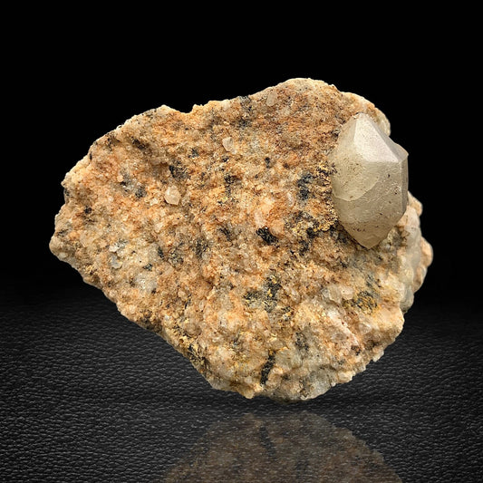 Rare Golden Rutile Quartz Crystal Mineral Specimen - from Zagi Mts, KPK, Paistan