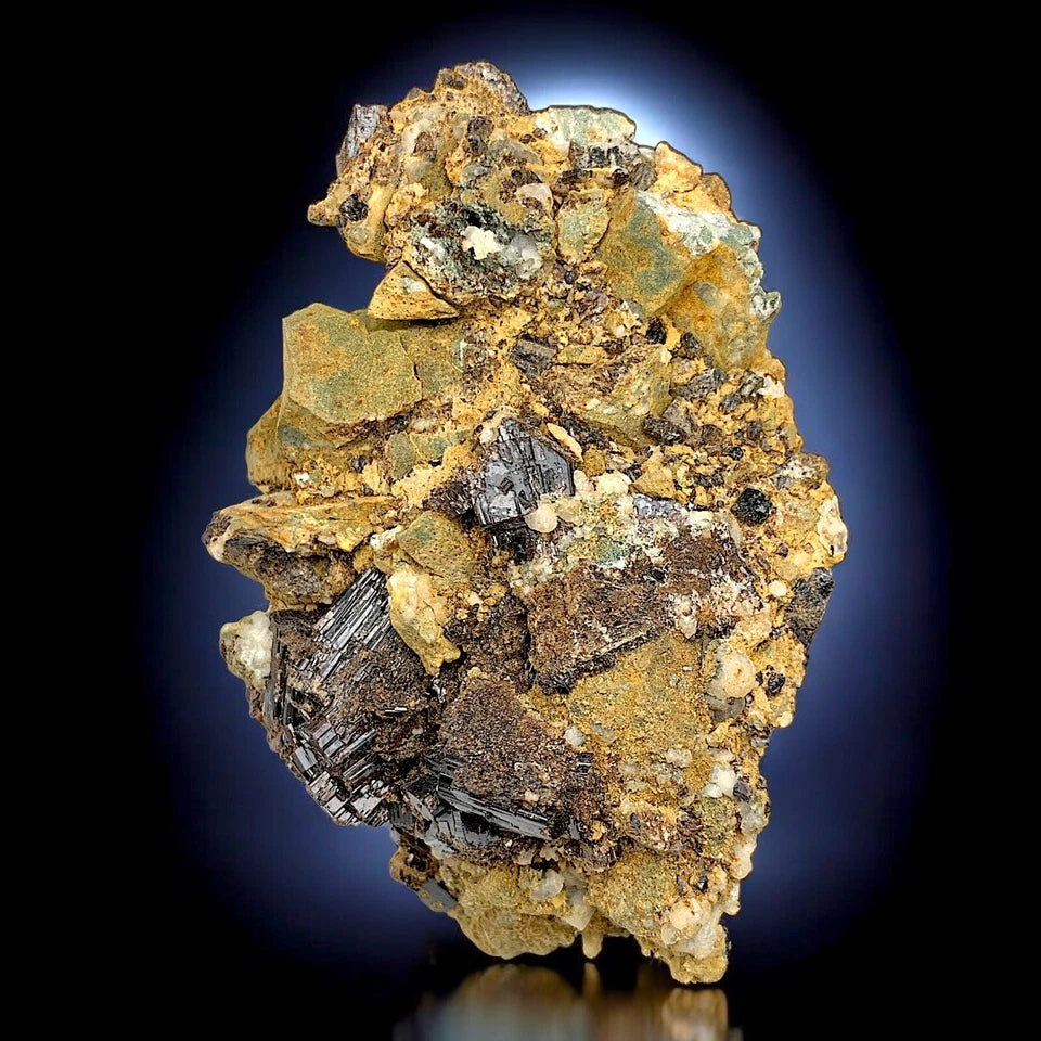 Red Vesuvianite Crystals on Matrix - Rare Mineral Specimen from Skardu, Pakistan