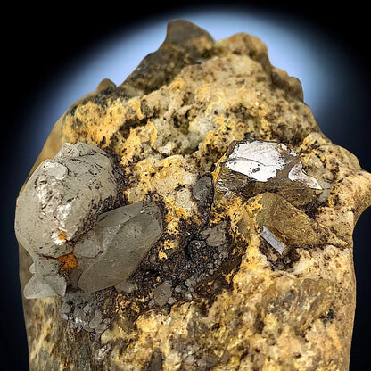 Titanite (Sphene) Crystals with Calcite & Amphibole – Mineral Specimen from Zagi Mountains, Pakistan