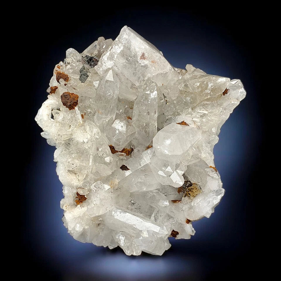 Natural Siderite on Quartz Mineral Specimen - from Zhob, Balochistan, Pakistan