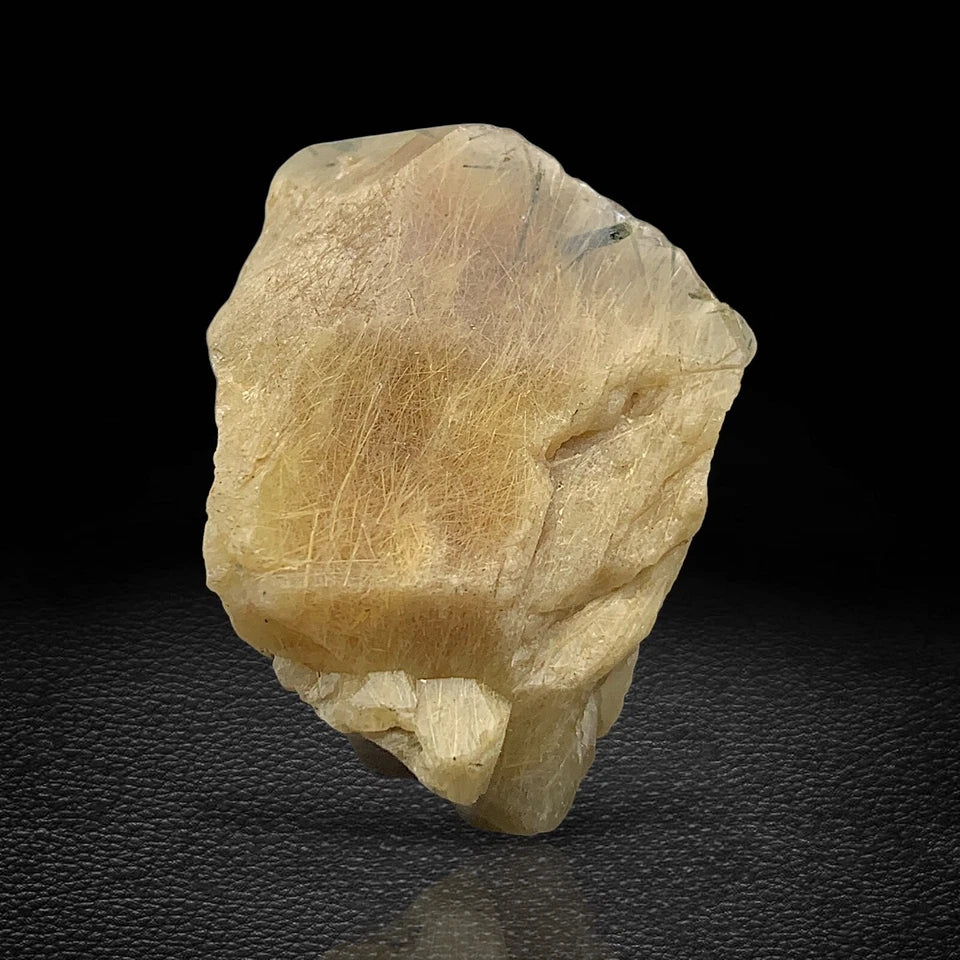 Rare Golden Rutile Quartz Crystal Mineral Specimen - from Zagi Mts, KPK, Paistan