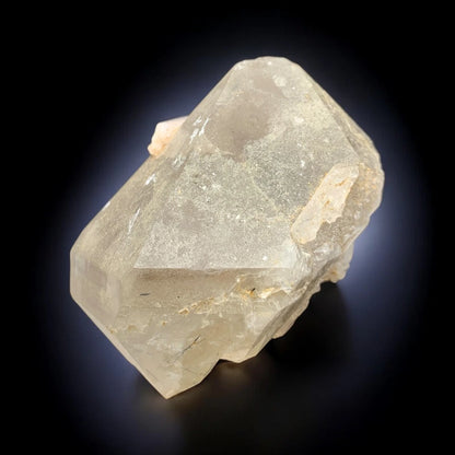 Pink Apatite Crystal on Quartz Natural Mineral Specimen from Paprok, Afghanistan