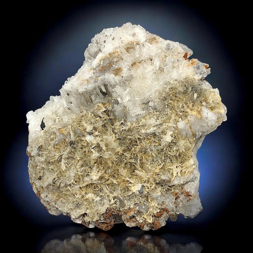 Natural Siderite on Quartz Mineral Specimen - from Zhob, Balochistan, Pakistan