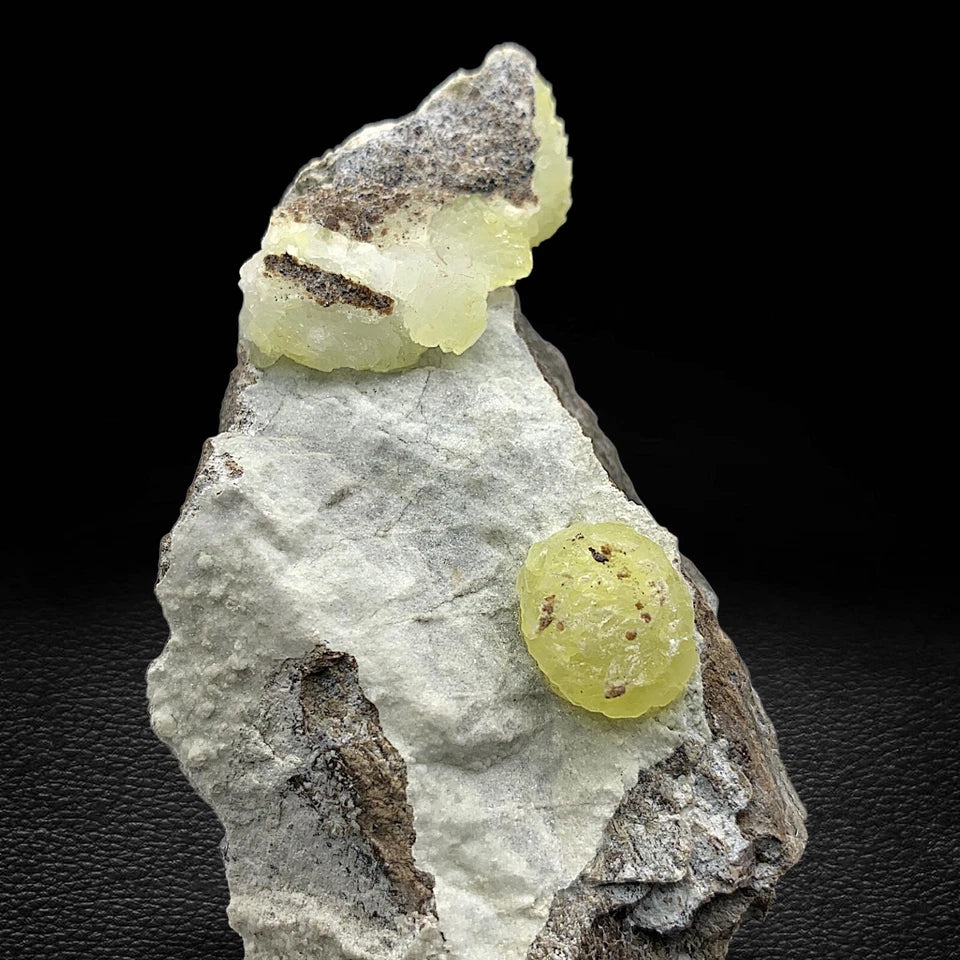 Vibrant Yellow Brucite Natural Crystal Specimen from Balochistan, Pakistan