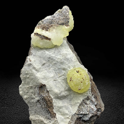 Vibrant Yellow Brucite Natural Crystal Specimen from Balochistan, Pakistan