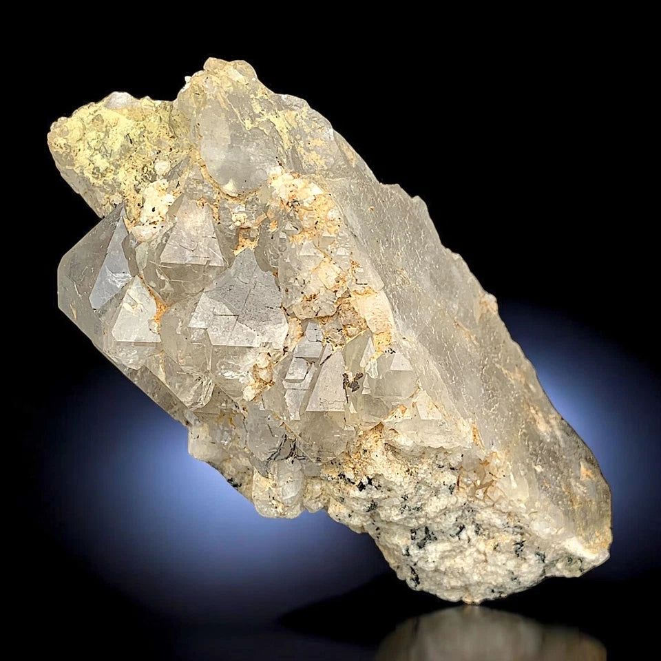 Black Rutile with Quartz on Matrix Mineral Specimen - from Zagi Mts., Pakistan