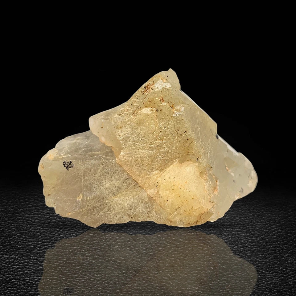 Rare Golden Rutile Quartz Crystal Mineral Specimen - from Zagi Mts, KPK, Paistan