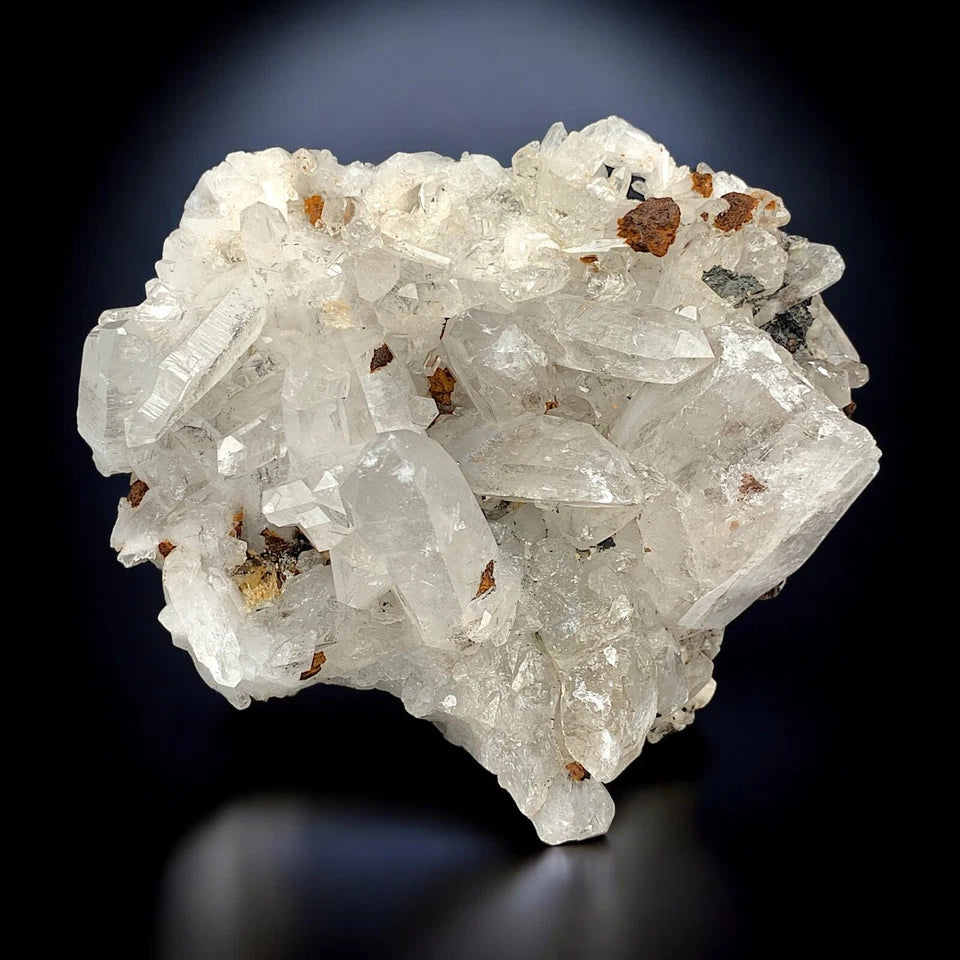 Natural Siderite on Quartz Mineral Specimen - from Zhob, Balochistan, Pakistan