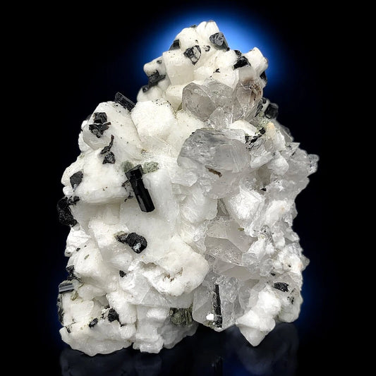 Schorl Tourmaline Crystal with Albite Mineral Specimen - Skardu, Pakistan