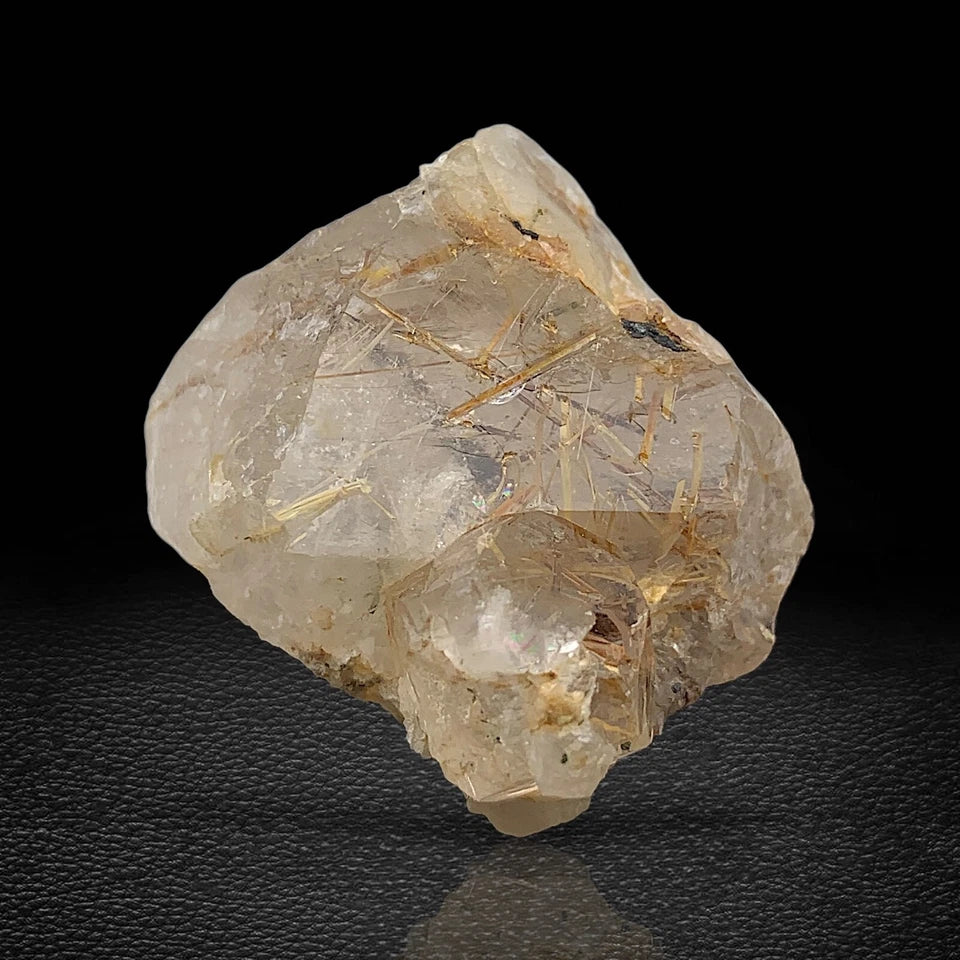 Rare Golden Rutile Quartz Crystal Mineral Specimen - from Zagi Mts, KPK, Paistan