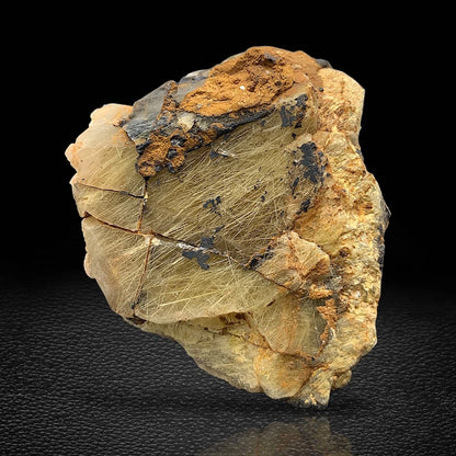Rare Golden Rutile Quartz Crystal Mineral Specimen - from Zagi Mts, KPK, Paistan