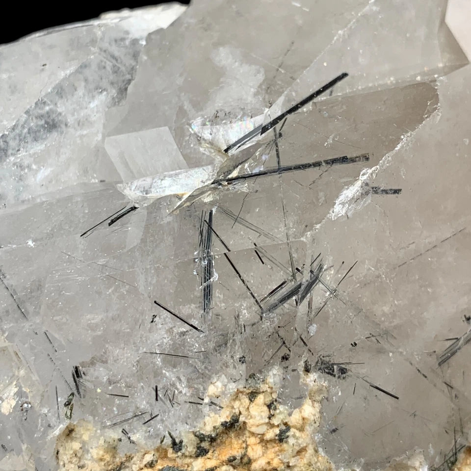 Black Rutile included Quartz Mineral Specimen - from Zagi Mts., KPK, Pakistan