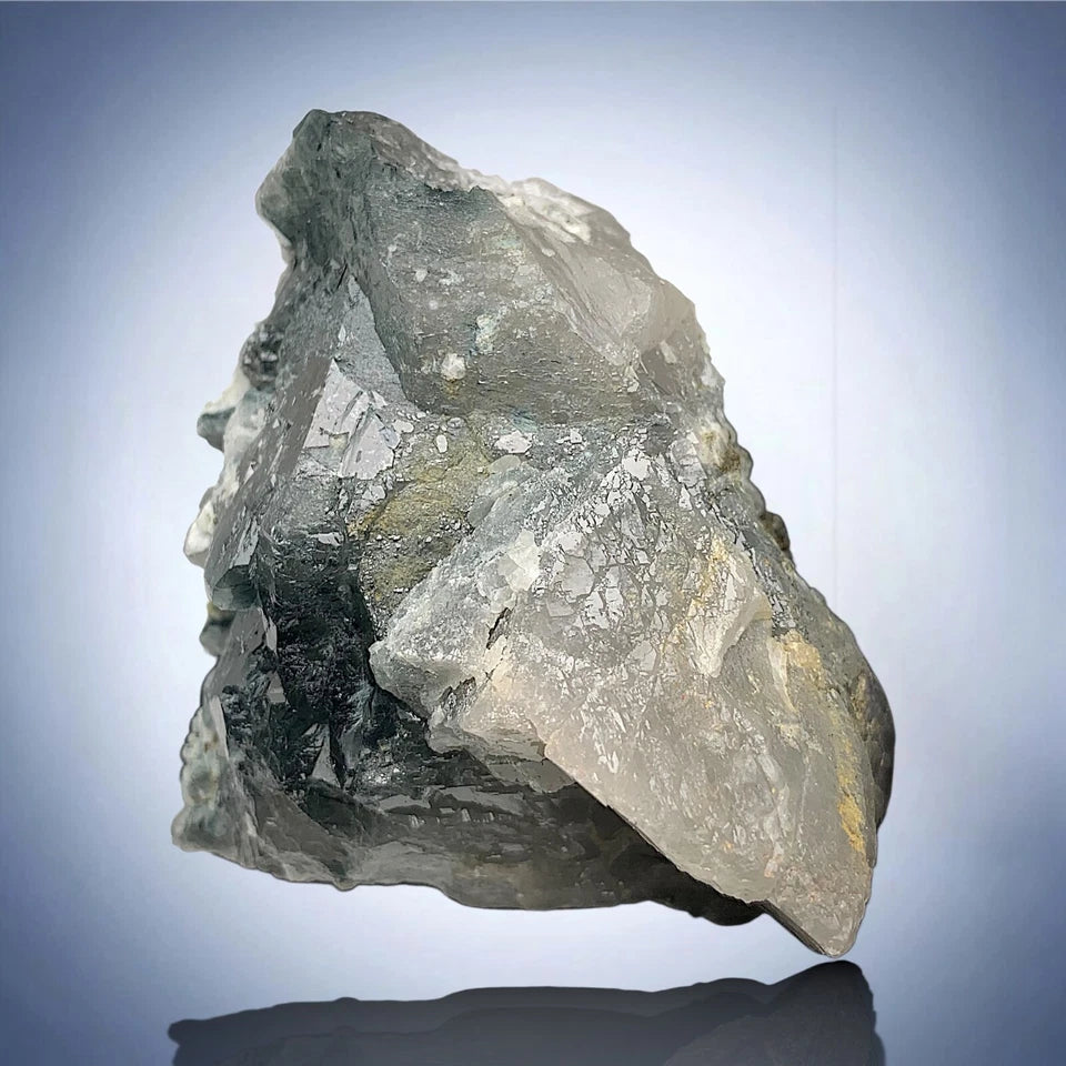 Riebeckite Quartz Crystal Cluster Mineral Specimen - From Zagi Mts., Pakistan